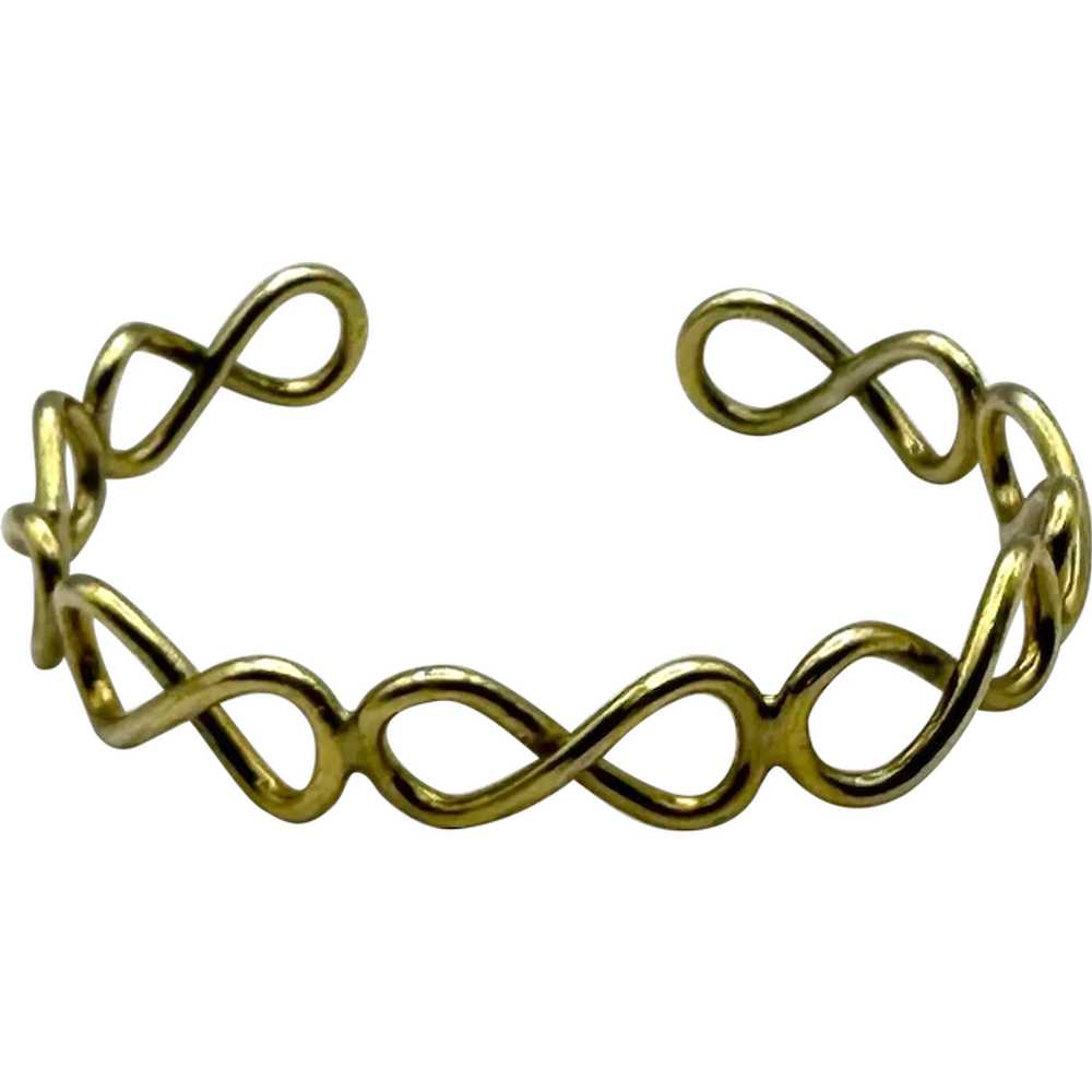 Goldtone Open Design Cuff Bracelet - image 1