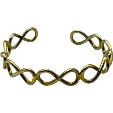Goldtone Open Design Cuff Bracelet - image 1