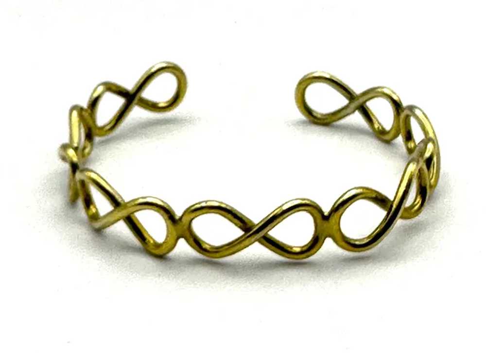 Goldtone Open Design Cuff Bracelet - image 2