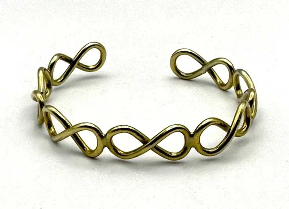 Goldtone Open Design Cuff Bracelet - image 3