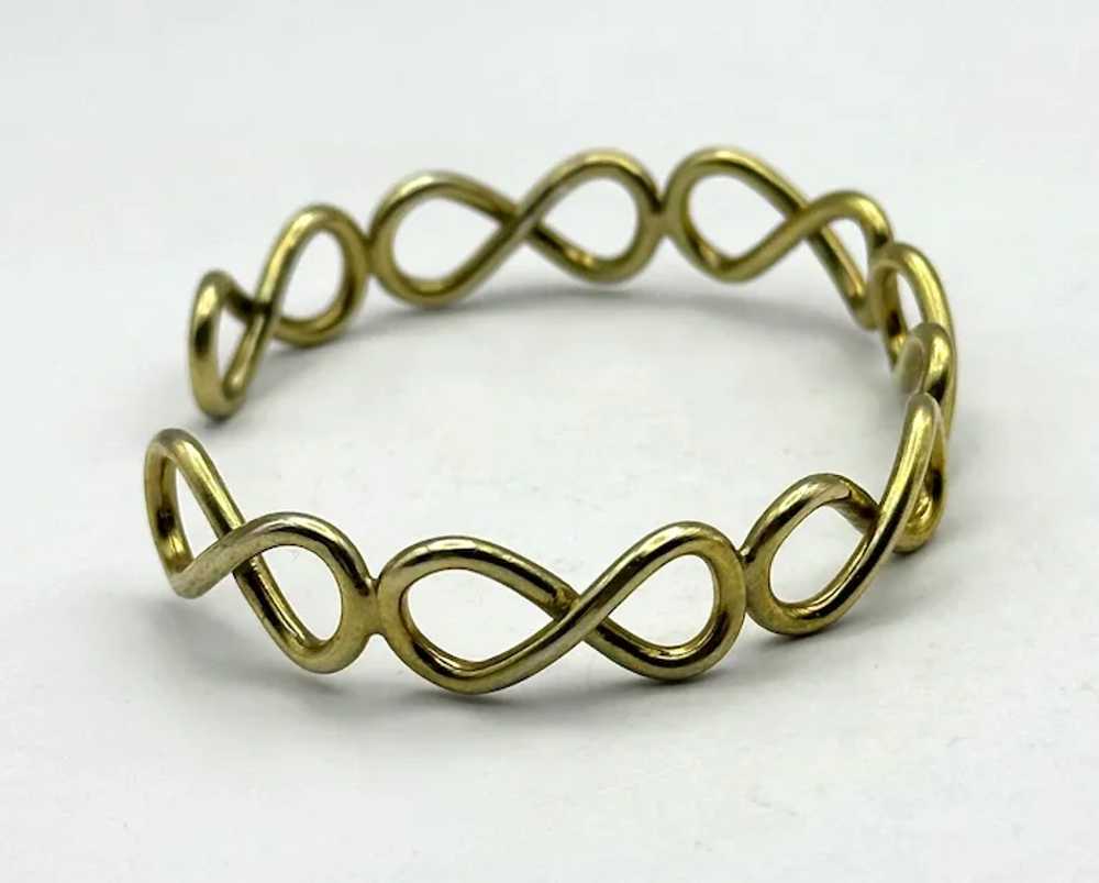 Goldtone Open Design Cuff Bracelet - image 4