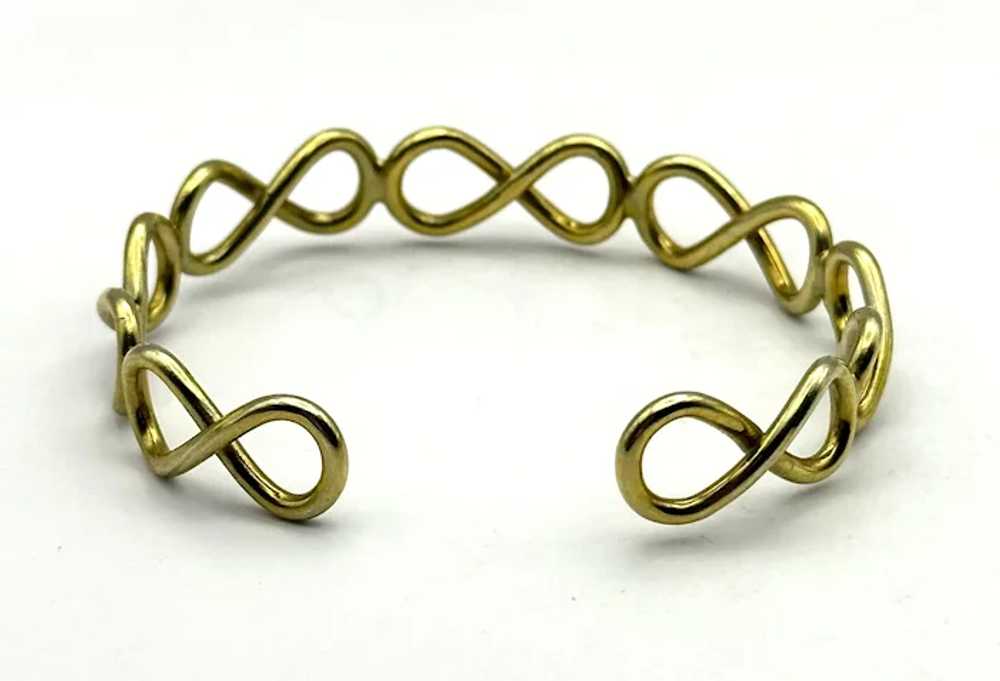 Goldtone Open Design Cuff Bracelet - image 5
