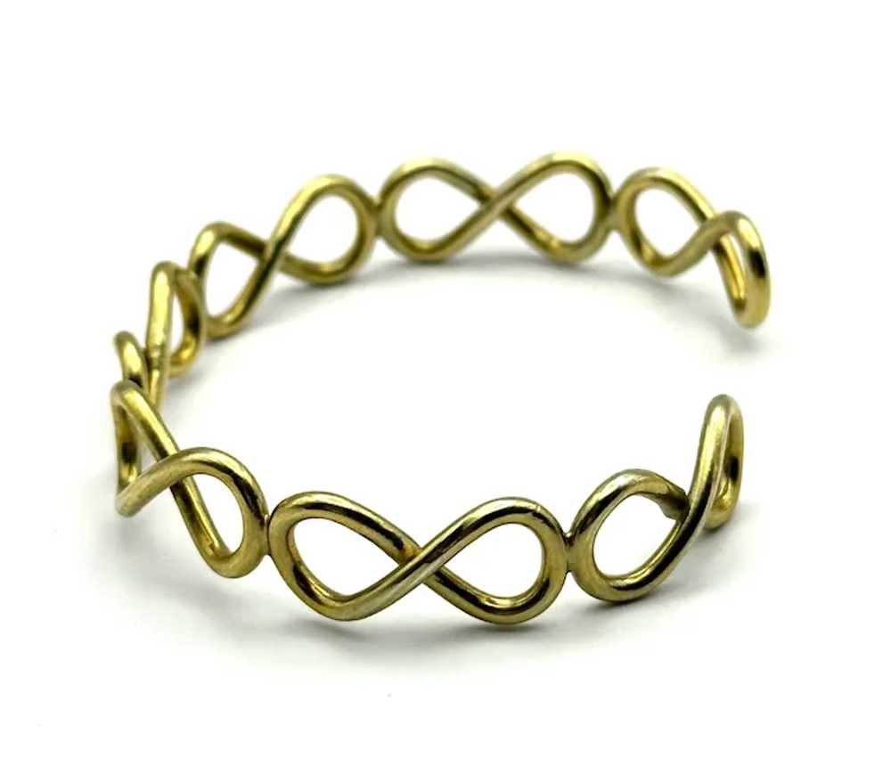 Goldtone Open Design Cuff Bracelet - image 6