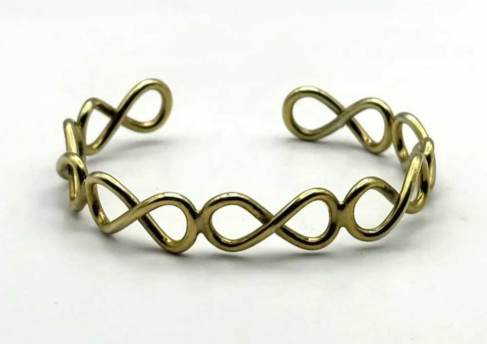 Goldtone Open Design Cuff Bracelet - image 7