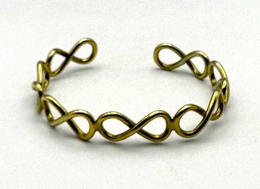Goldtone Open Design Cuff Bracelet - image 9