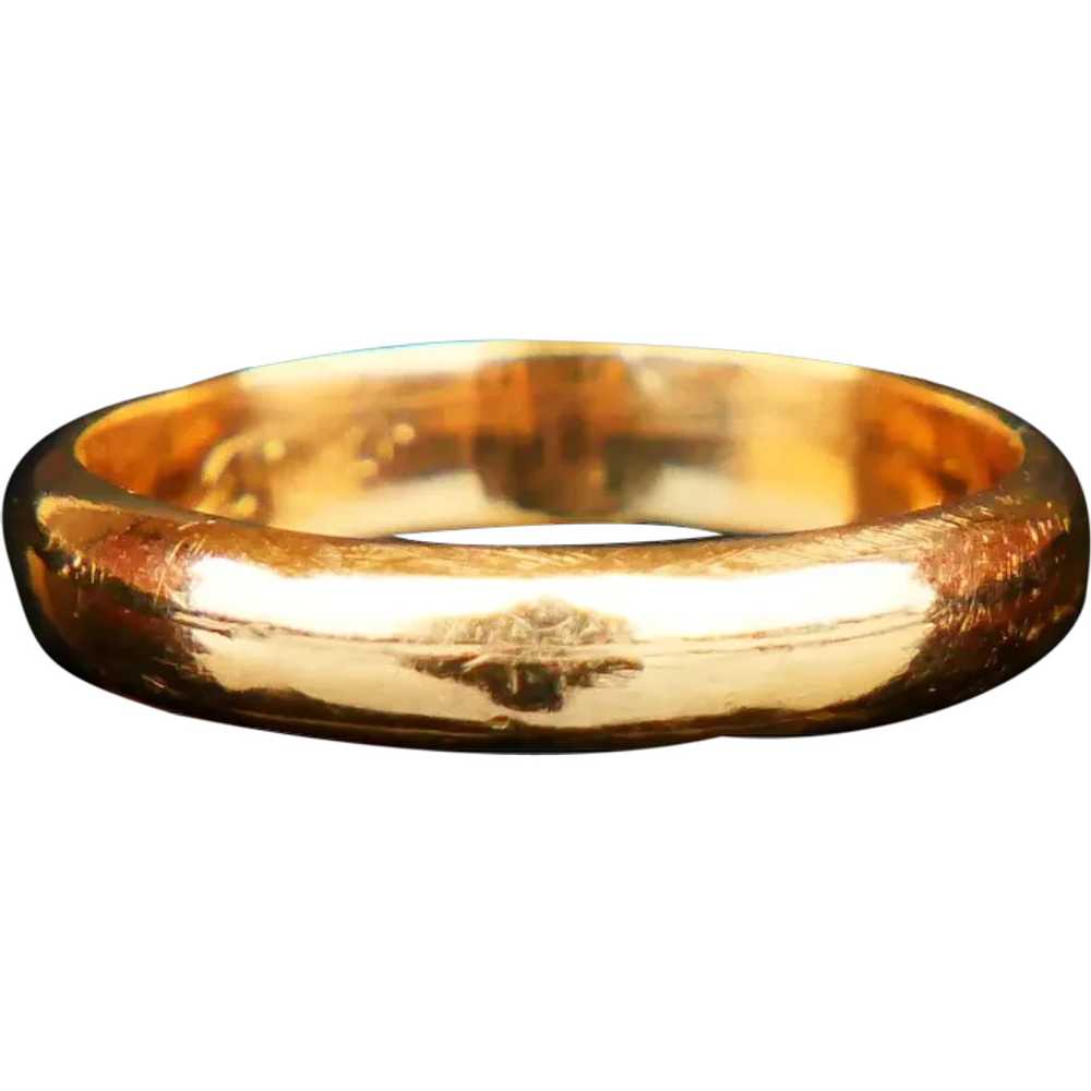 1953 Nordic Wedding Ring solid 18K Yellow Gold Ø … - image 1