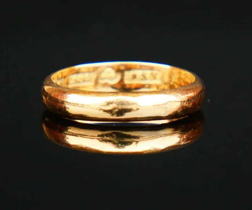 1953 Nordic Wedding Ring solid 18K Yellow Gold Ø … - image 2