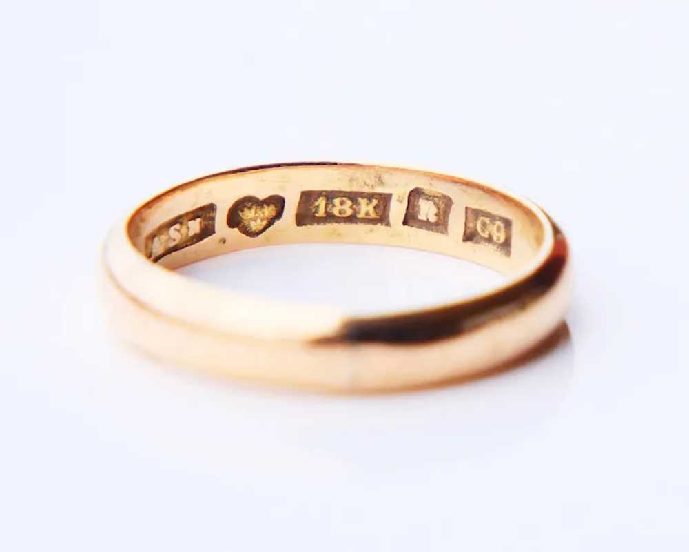 1953 Nordic Wedding Ring solid 18K Yellow Gold Ø … - image 5
