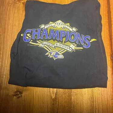 2000 afc championship baltimore ravens vintage t-… - image 1