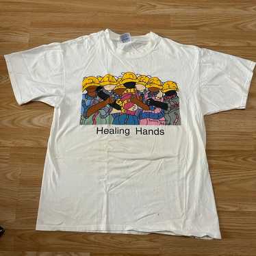 Hanes healing hands graphic T shirt vintage retro
