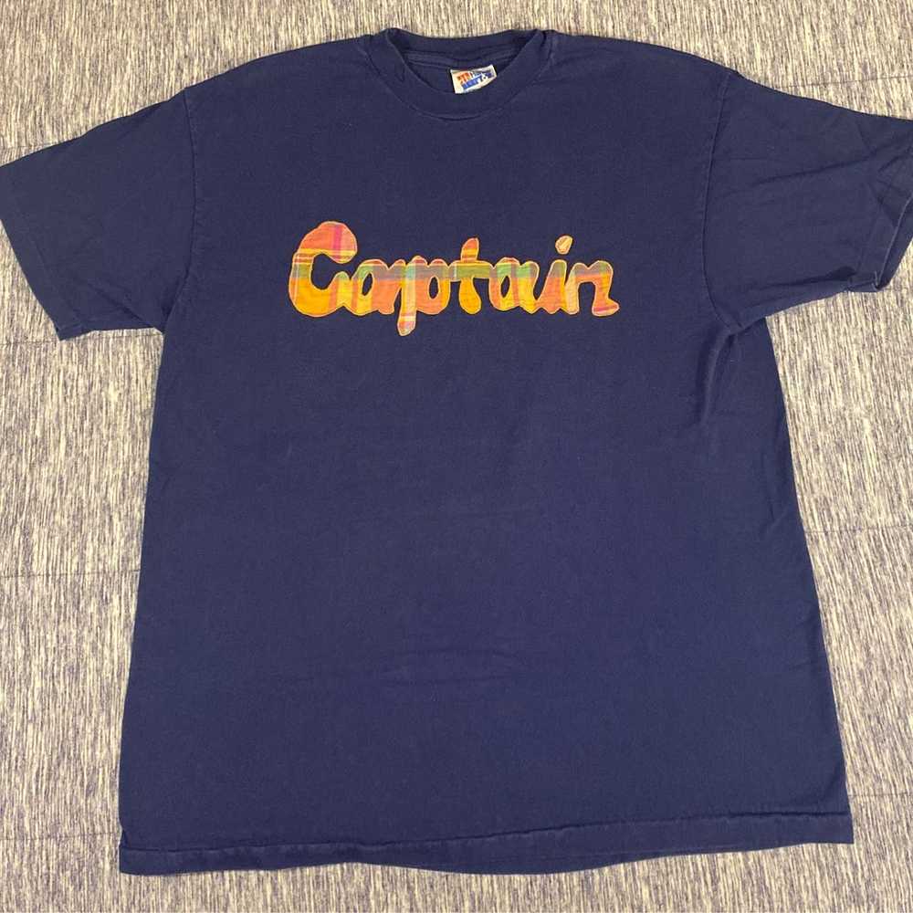 Vintage 80s or 90s Captain T-Shirt Large - image 1