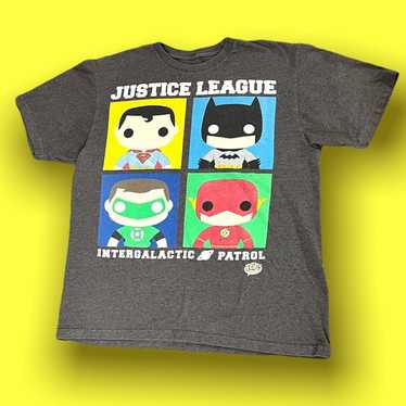 (L) Justice League Pop Heroes Graphic T-Shirt 21.… - image 1