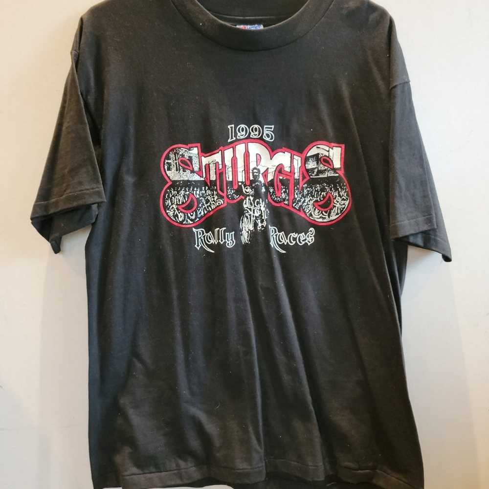 Vintage 1995 Sturgis Rally Races Black Hills Rally T-… - Gem