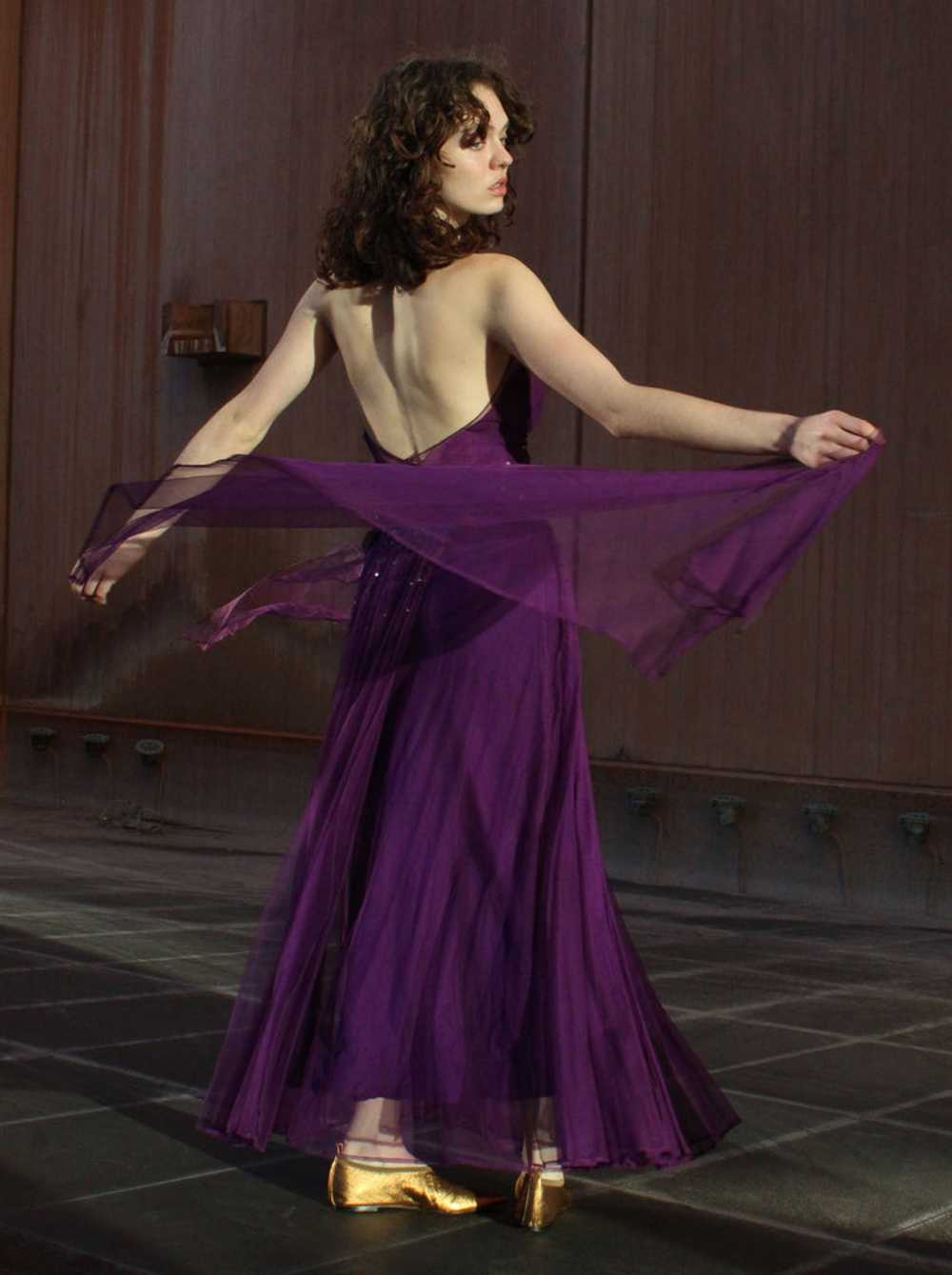 30s Sequin + Net Gown - image 5