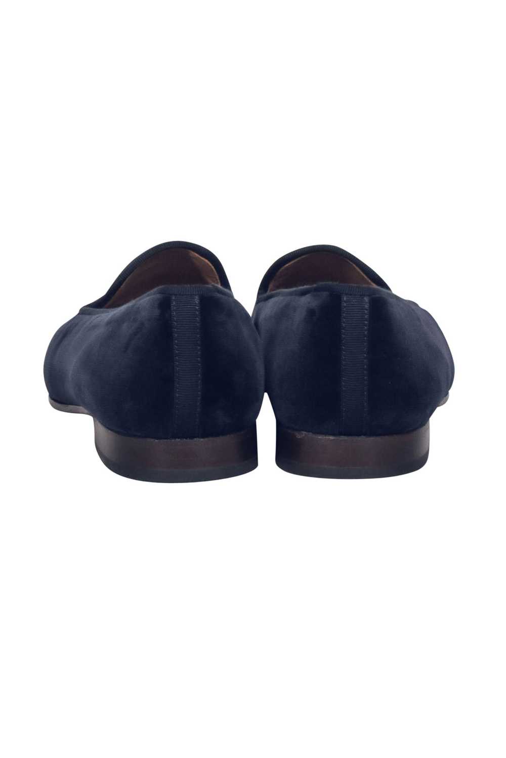 Stubbs & Wootton - Navy Velvet Loafers w/ Embroid… - image 4