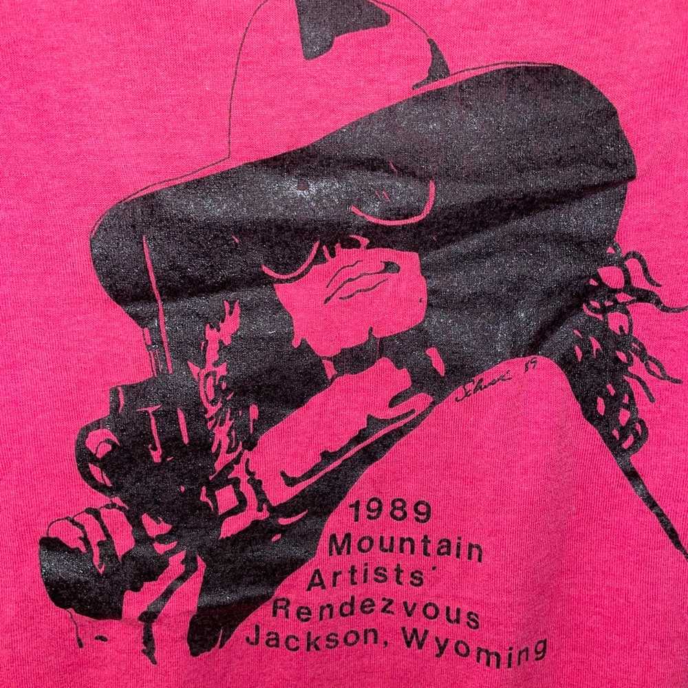 Vintage T-Shirt 1989 Mountain Artists Rendezvous … - image 2