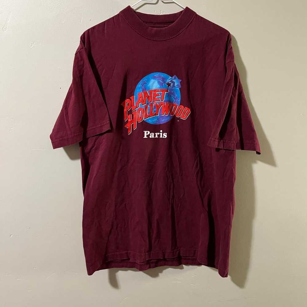 Vintage 1991 Planet Hollywood Paris T-Shirt - image 1
