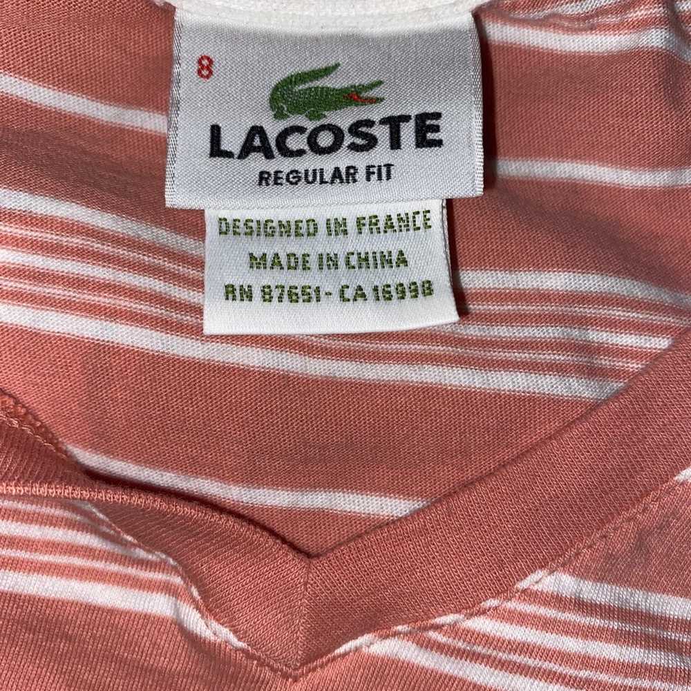Lacoste Striped V Neck shirt - image 3