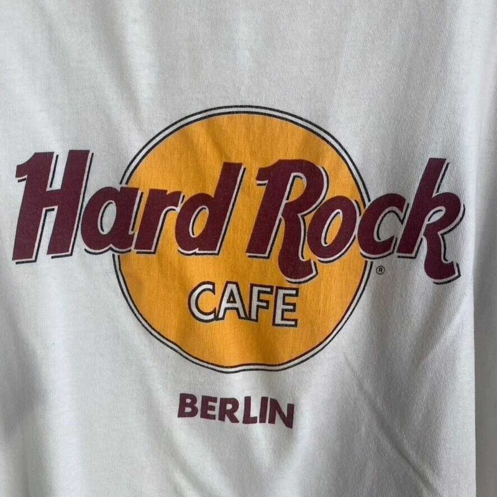 Vintage Hard Rock Cafe Berlin Graphic T Shirt Whi… - image 2
