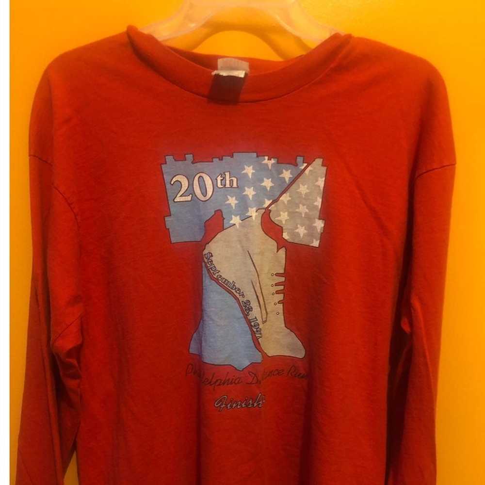 Vintage 80s 1997 Philadelphia Distance Run shirt … - image 1
