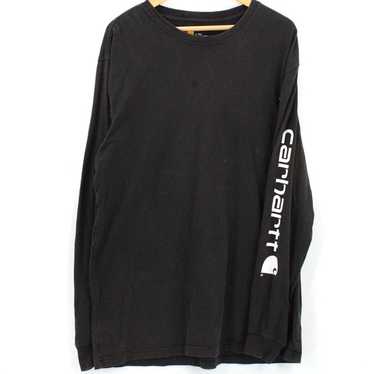 Vintage Carhartt Shirt Mens Black Long Sleeve Cre… - image 1