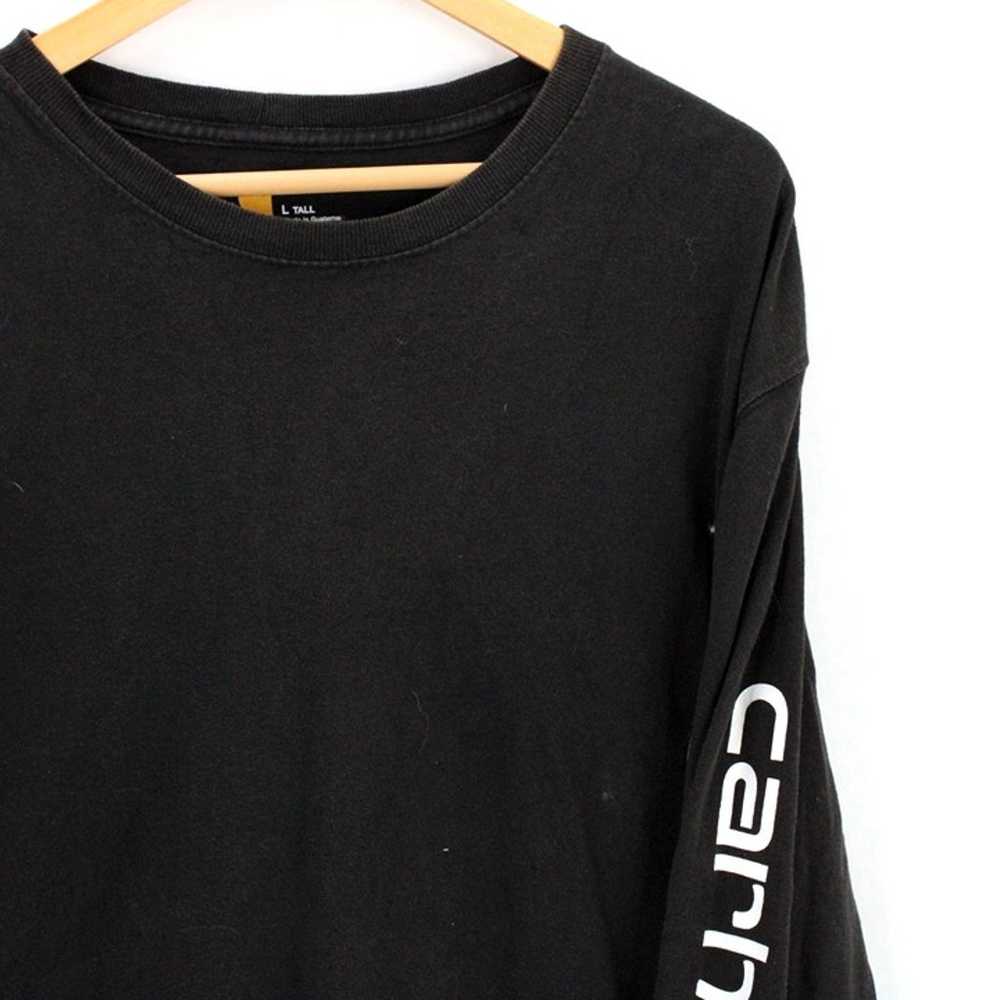 Vintage Carhartt Shirt Mens Black Long Sleeve Cre… - image 2