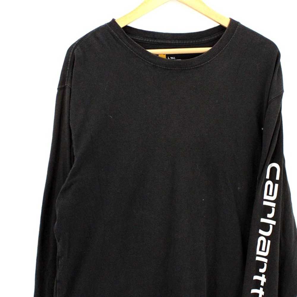 Vintage Carhartt Shirt Mens Black Long Sleeve Cre… - image 3