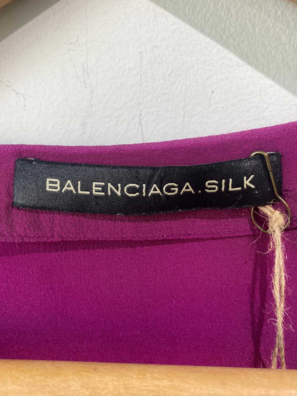 Balenciaga Fuchsia Silk Ruffle Dress - image 8