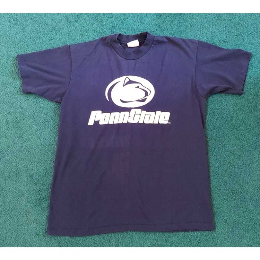 Vintage Penn State Single Stitch T-shirt Thick Wh… - image 1