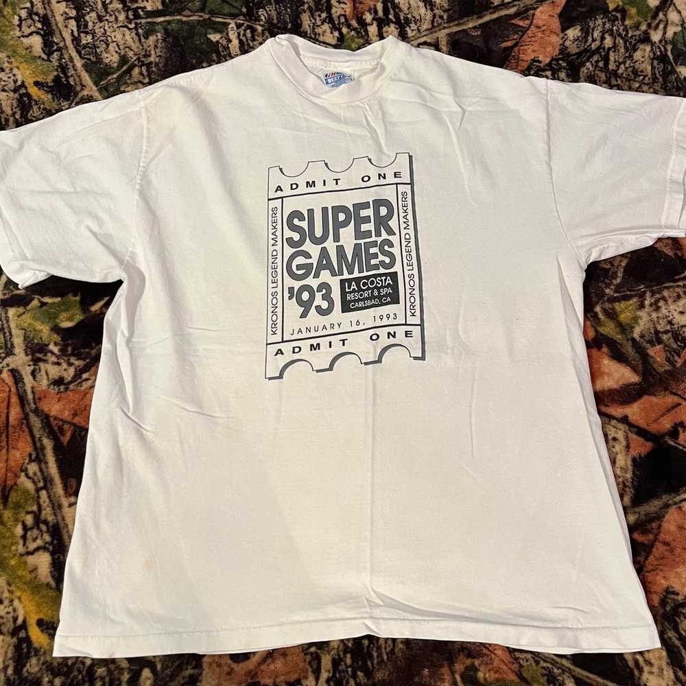 Vintage 1993 Shirt Large SUPER GAMES '93 LA COSTA… - image 1