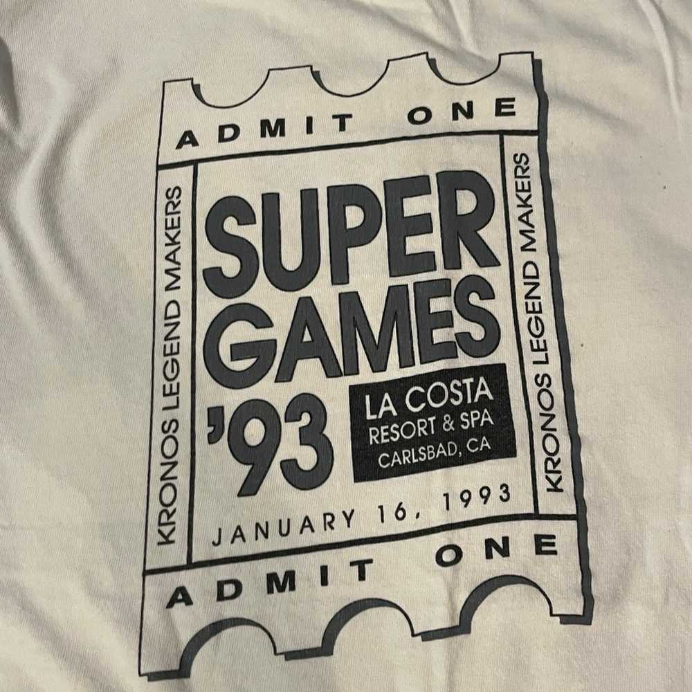 Vintage 1993 Shirt Large SUPER GAMES '93 LA COSTA… - image 5