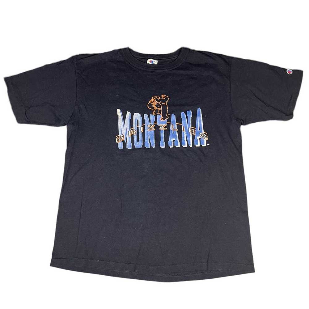 Vintage Montana Grizzlies Champion T-shirt size l… - image 1