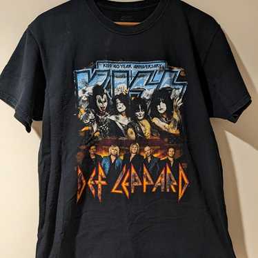 KISS DEF LEPPARD Tシャツ SEVESKING身幅63 - Tシャツ/カットソー(半袖