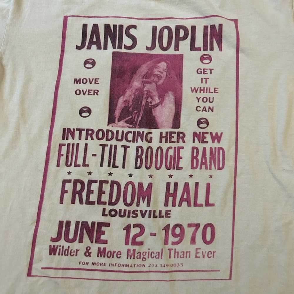 Vintage Janis Joplin freedom hall 70s shirt merch… - image 2