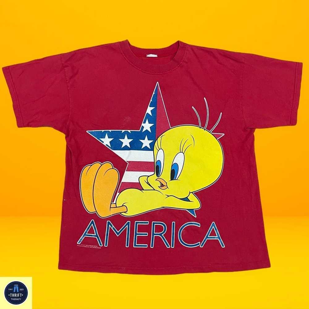 Vintage 1996 Looney Tunes tweety bird America sta… - image 1