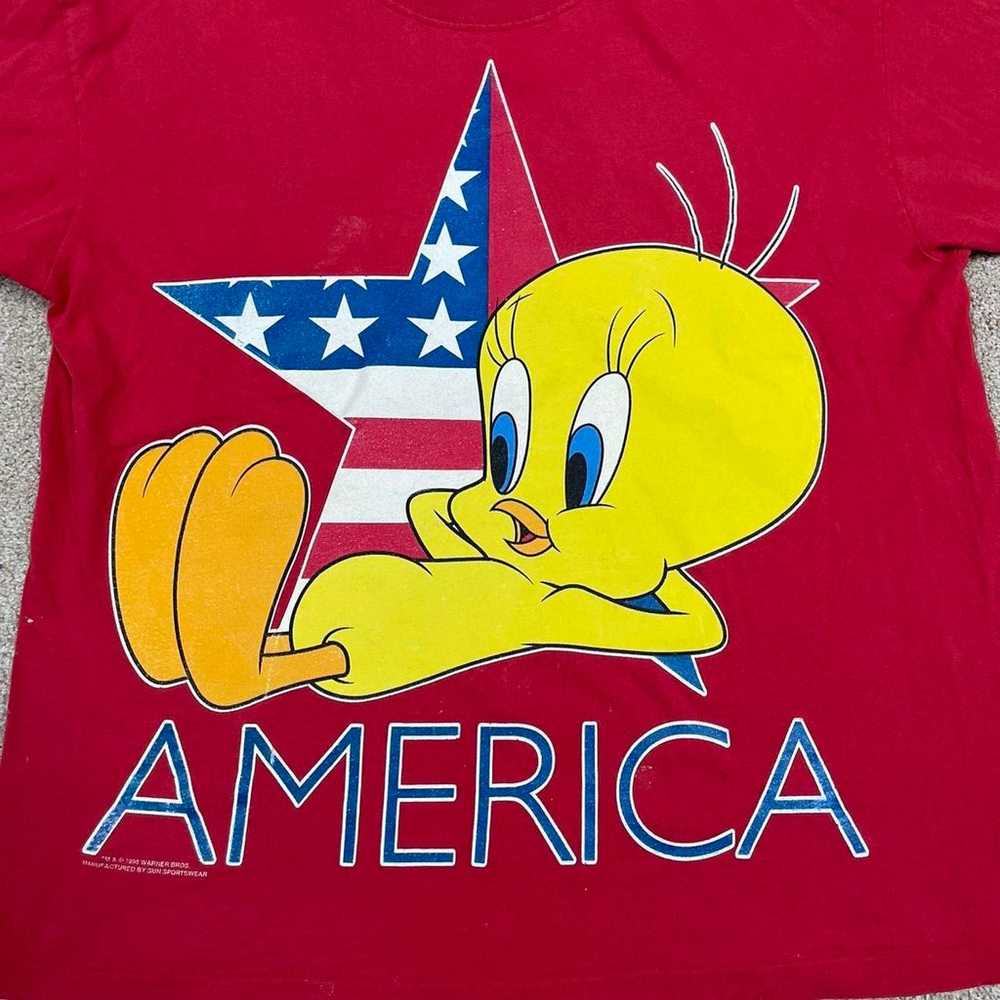 Vintage 1996 Looney Tunes tweety bird America sta… - image 3