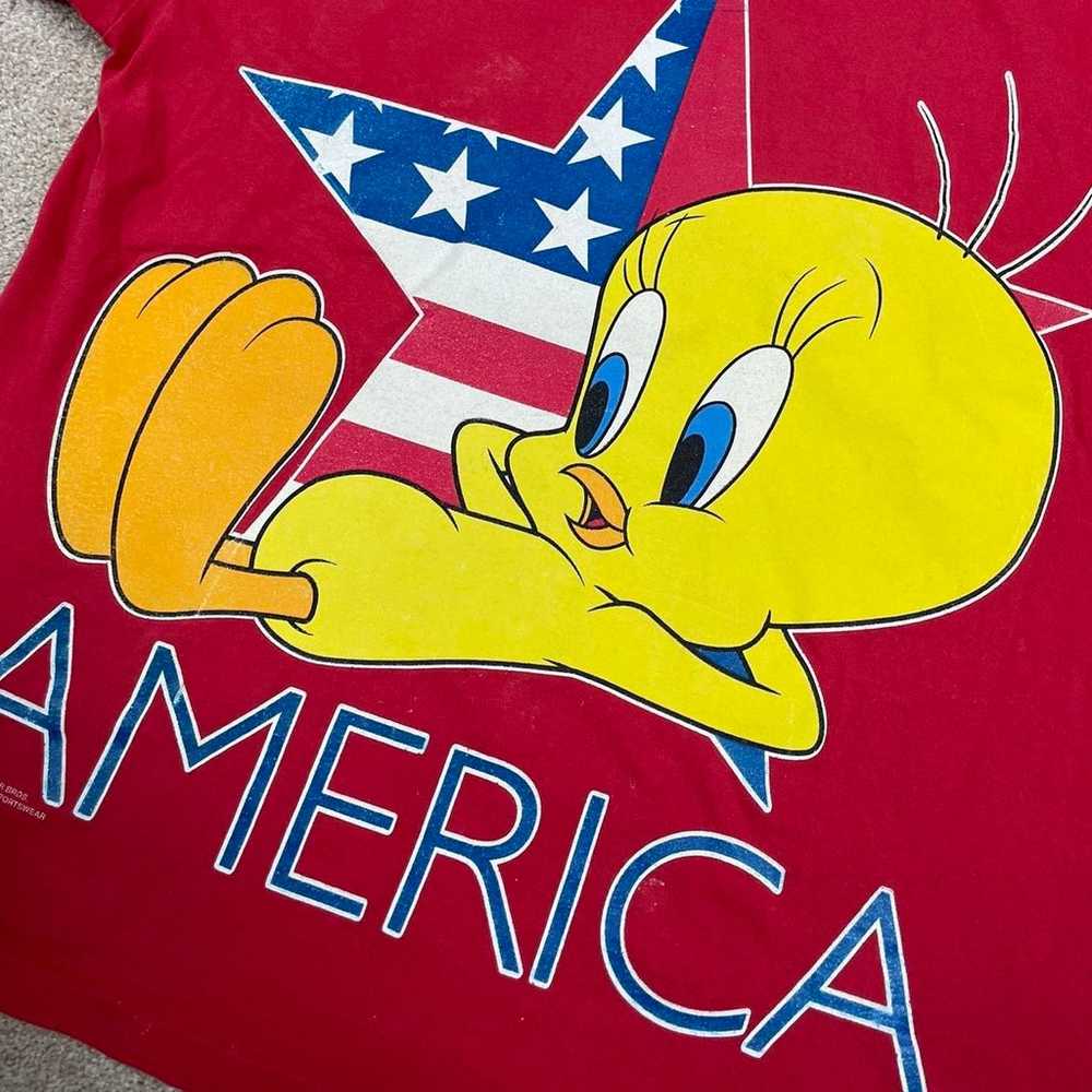 Vintage 1996 Looney Tunes tweety bird America sta… - image 4