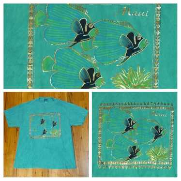 Vintage Maui Hawaii Butterfly Fish t shi