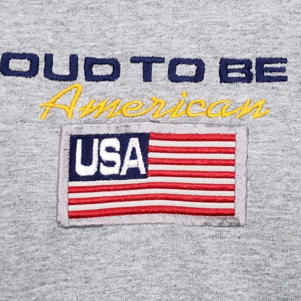 Vintage Proud To Be An American Embroidered T-shi… - image 3