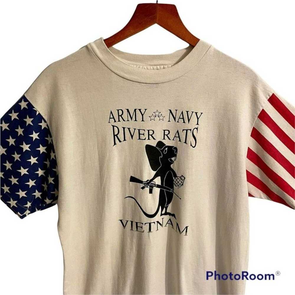 Vintage L.A. T Sportswear L Army Navy River Rats … - image 2