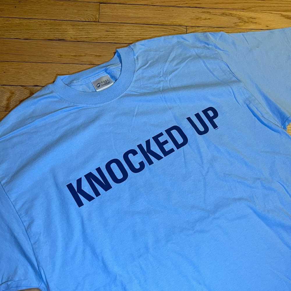 2007 Knocked Up Movie Promotional Shirt Sz L Blue… - image 2