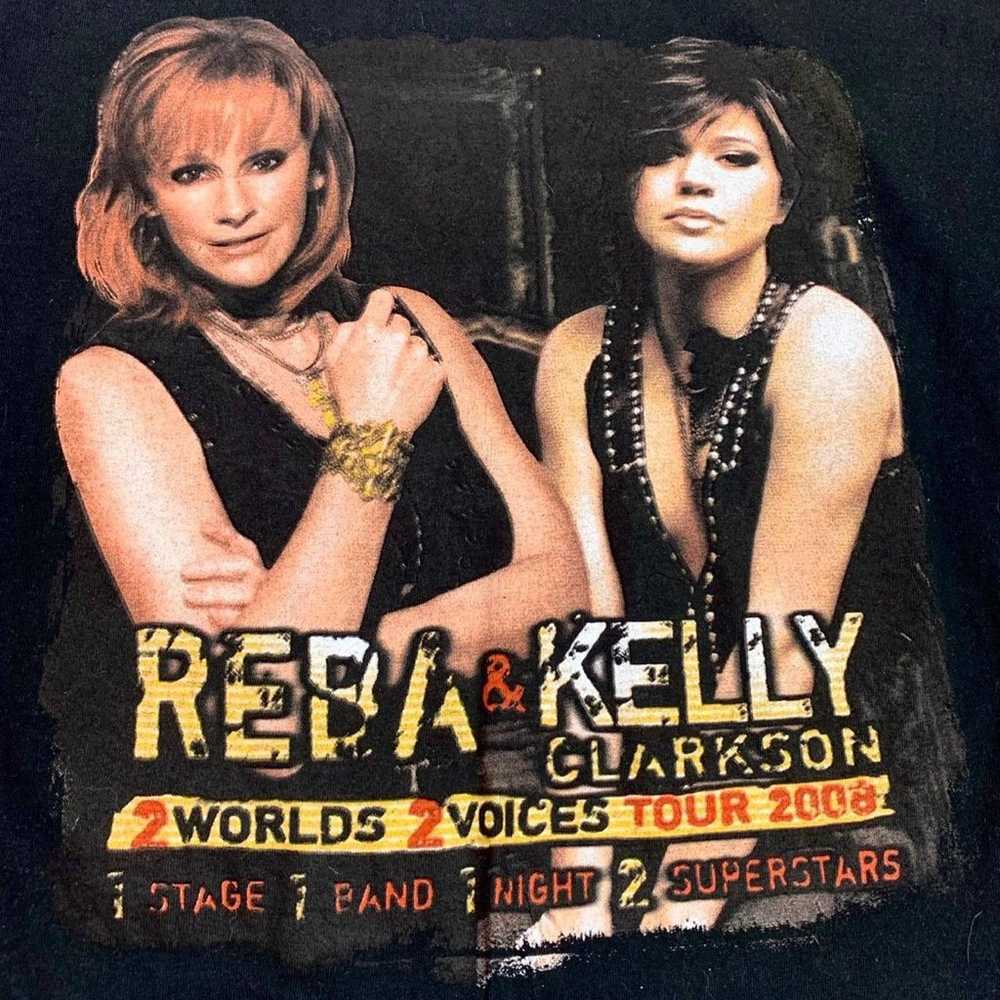Vintage 2008 Reba and Kelly Clarkson Tour T-shirt - image 3