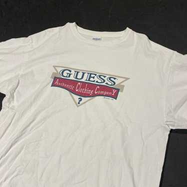Mens vintage 96’ Guess graphic logo tee (L 30.5’ … - image 1
