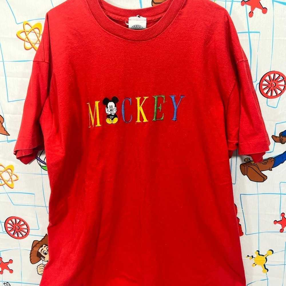 vintage mickey mouse spell out tshirt - image 1