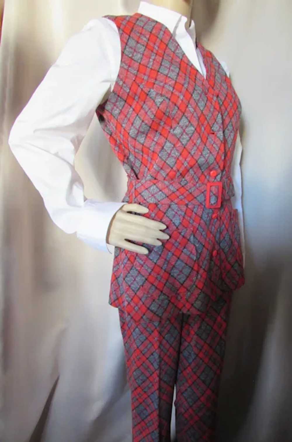 SALE Mod Style 1970 Era Tunic & Bell Bottom Hip H… - image 10