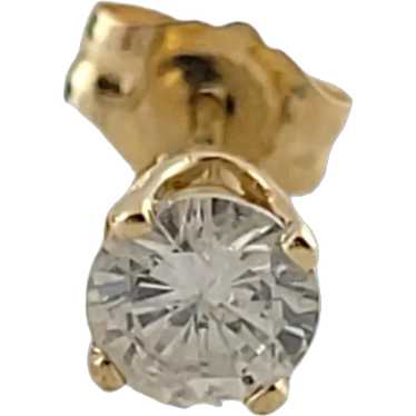 14K Yellow Gold Diamond Stud #15899 - image 1