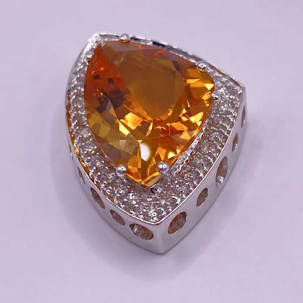 Impressive Citrine and Diamond Pendant 9.51 Carat… - image 3