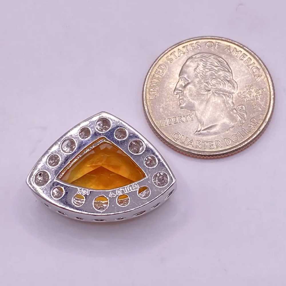 Impressive Citrine and Diamond Pendant 9.51 Carat… - image 4