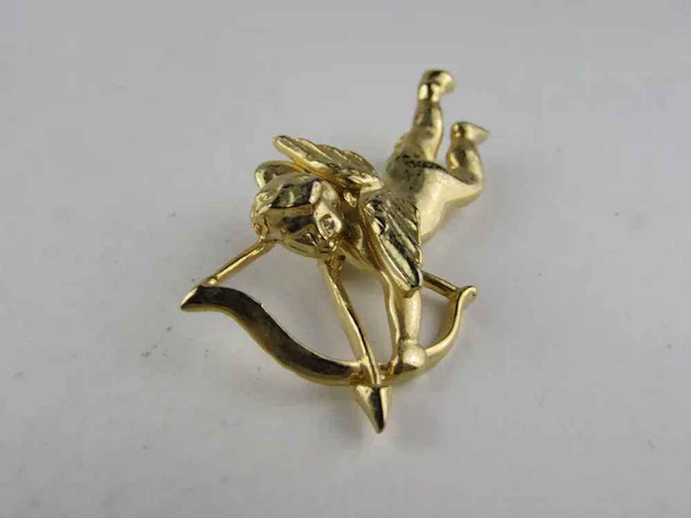 Gold Tone Cupid Pin Numbered Not Signed - image 9