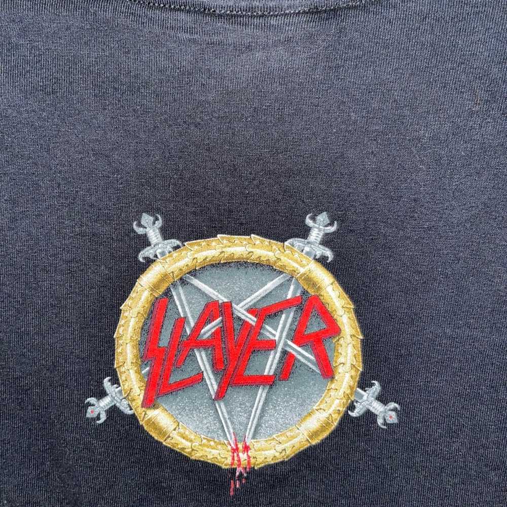 Vintage 2005 Slayer Metal Band Shirt~Front and ba… - image 4